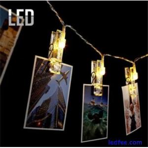 20 LED Battery Photo Clip Light Peg Fairy String Lights Wedding Picture from UK