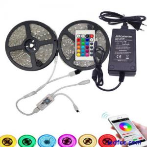 DC 12V 5m 10m 15m 5050 RGB RGBW  LED strip +IR WiFi Remote controller+power