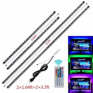 USB LED Strip RGB 5V TV Backlight 5050 LED Strip Light + USB Remote Controller