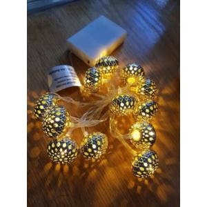 LED Metal String Lights Moroccan Fairy Lamps Battery Operated Party Decor