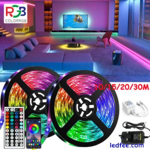 5-30M LED Strip 5050 RGB Lights Colour Changing Tape Cabinet Kitchen Lighting UK