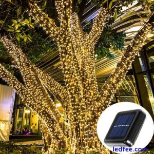 50/100/200/500 LED Solar Power Fairy Garden Lights String Outdoor Party UK