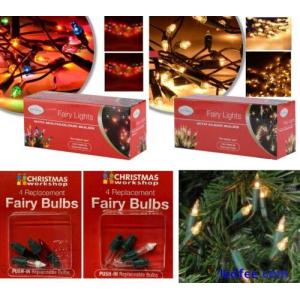 CLEAR / MULTI COLOUR XMAS FAIRY LIGHTS BULBS CHRISTMAS DECORATION TREE PARTY 