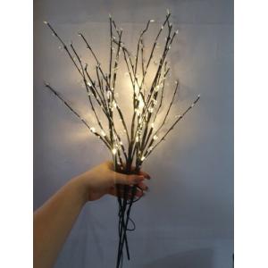 3 Branches 24LED Twig Lights Pearls Crystals Home Bedroom Decor 60cm Warm White