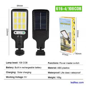 1-6PACK 3600W LED Solar Street Wall Light PIR Motion Sensor Outdoor Garden Lamp