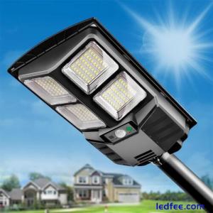 LED Solar Street Light Outdoor Motion Remote Sensor Control Wall Flood Lights