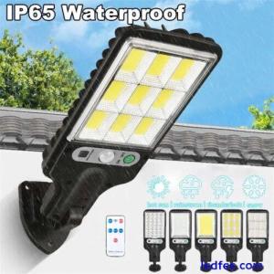 Outdoor Solar Wall Light LED Motion Sensor Bright Flood Street Lamp 3 Modes
