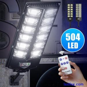 80000LM Commercial LED Solar Street Light Motion Sensor Dusk-to-Dawn Road Lamp