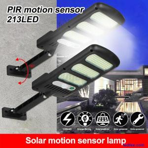 213LED Solar Wall Light Motion Sensor Outdoor Garden Security Street Lamp