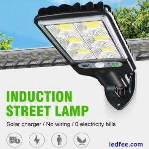 600W LED Solar Flood Light Motion Sensor Security Wall Street Yard Outdoor Lamp