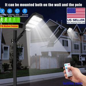 1-4X 4000W LED Solar Wall Street Light PIR Flood Outdoor Garden Waterproof Lamp