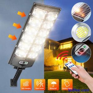 9900000LM Commercial LED Solar Street Light Motion Sensor Dusk-to-Dawn Road Lamp