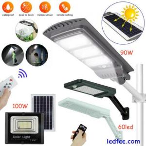 Commercial Solar Street Flood Light LED Lamp Outdoor Area Dusk To Dawn Wall Lamp