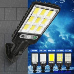 LED Solar Street Light 3 Mode PIR Motion Sensor Induction Wall Lamp Outdoor NEW