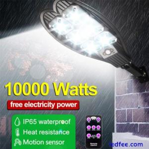 LED Solar Street Light Commercial Motion Sensor Outdoor Garden Lamp Dusk To Dawn