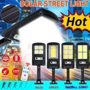 450/600W LED Solar Wall Light Motion Sensor Outdoor Garden Street Lamp Rotatable