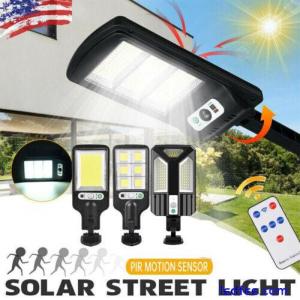 Commercial Outdoor Solar Street Light Motion Sensor Dusk To Dawn Road Area Lamp