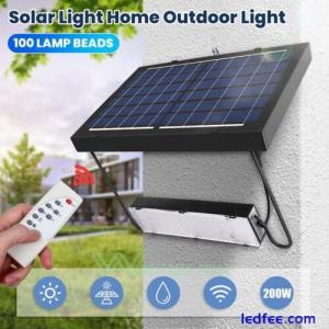 Outdoor LED Solar Flood Light Security Spot Wall Yard Street Lamp Remote Control