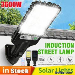 3600W Solar LED Street Light Motion Sensor Outdoor Garden Yard Road Wall Lamp