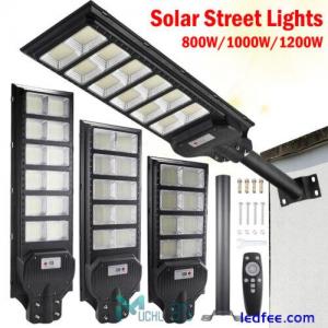 1000000lLM Solar Street Lights Outdoor Motion Sensor Lamp Dusk To Dawn Road Lamp