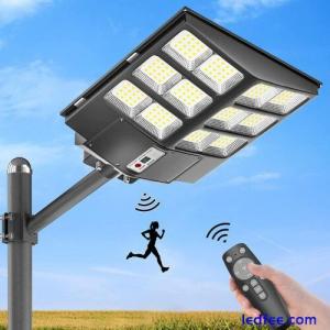 1000W Commercial LED Solar Street Flood Light Outdoor Dusk To Dawn Wall Lamp US