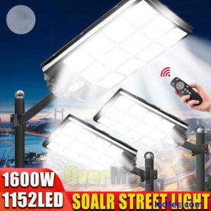 9900000000LM Solar Street Light 1600W Super Bright Dusk to Dawn with Pole Sensor