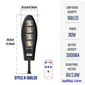 Powerful Solar LED Light Street Lamp 6500K White Motion Sensor Lampadaire IPX 65