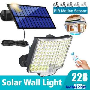 300000lm Solar Panels Street Light Outdoor Commercial Garden Garage Wall Lamp