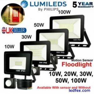 LED FLOODLIGHT OUTDOOR SECURITY LIGHT FLOOD GARDEN MOTION SENSOR PIR LIGHTS 50W
