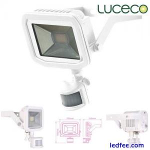 Luceco PIR Motion Sensor Flood Light LED Garden Security Light  1800L 22W 5000K