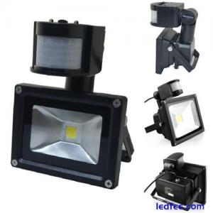 10W 20W 30W 50W White Pir Motion Sensor Security LED Flood Light Outdoor Lamp AC