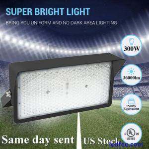Led Stadium Flood Light Outdoor Super Bright 300W 36000 Lumens 1500W Equivalent