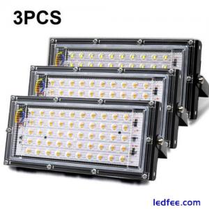 3PCS 50W Led Flood Light Outdoor Security Spotlight Lamp 110V 220V Cool White
