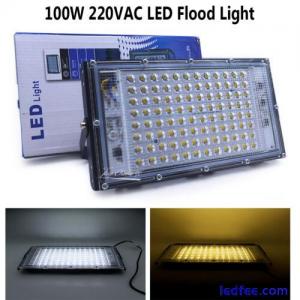 100W LED Flood Light  220V Outdoor IP66 Waterproof  Yard Football Garden Lamp