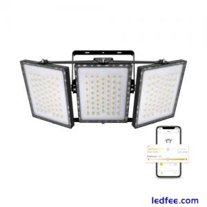 LED Flood Light Outdoor 600W, 60000LM Smart APP Control Tunable White 3000K-6...