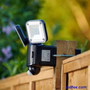 Auraglow Twin LED Flood Security Light Hybrid Solar and Battery PIR Motion Senso