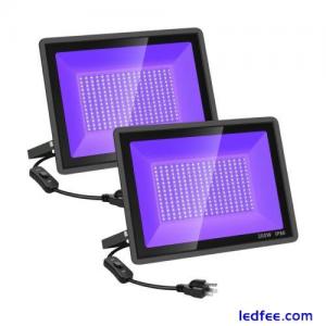 YANYCN 200W 2 Pack LED Black Light, Halloween Outdoor Blacklight Flood Light ...