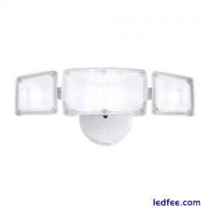 AWSENS White Outdoor LED Security Flood Light Wall or Eave Mount Flood Light