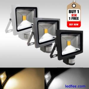 Buy 1 Get 1 Free Classic/Slimline LED Flood Light With PIR Motion Sensor IP65 