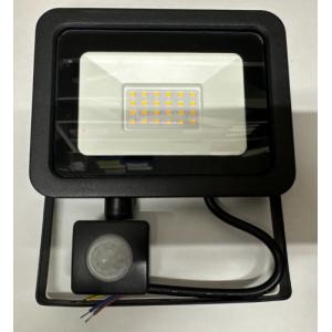 20W Slim Black Warm White LED 24 SMDs PIR Motion Sensor Flood Light Outdoor IP65
