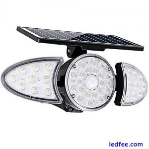 Solar Flood Security Lights with Motion Sensor, 100W Equiv. Dusk to Dawn Outd...