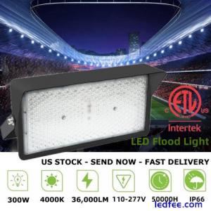 LED Flood Lights Outdoor 300Watt Commercial Lighting with Dusk to Dawn Photocell