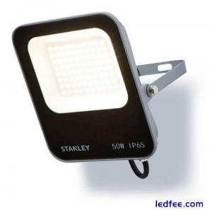 Stanley SXLS38689E Slimline 50w LED Flood Light, IP65, black, 5500lm, 6500K