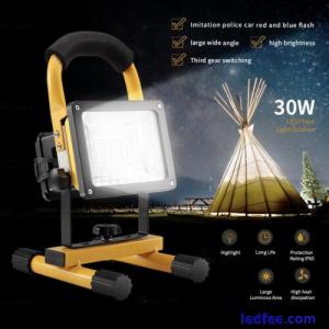 LED Rechargeable Cordless Mobile Portable Work Site Flood Light Fishing Camping
