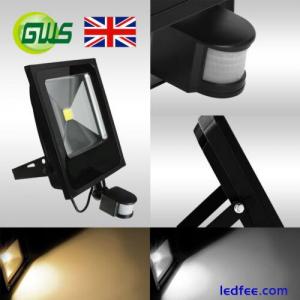 Slimline LED Floodlights With PIR Motion Sensor Security Outdoor Flood Light UK