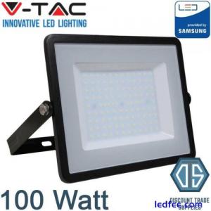 V-TAC 414 100W Floodlight Waterproof Security Samsung LED Flood Lamp IP65 Black