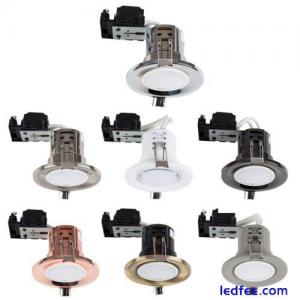 Pack of 20 Downlights GU10 Fire Rated Recessed Downlighters Spotlights LED Bulbs
