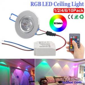3W RGB Dimmable LED Downlight Colour Changing Recessed Spotlight Ceiling Light