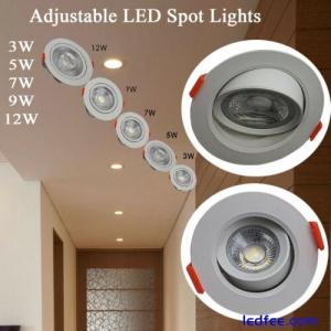 3W 5W 7W 9W 12W NEW LED Ceiling Adjustment Downlights Angle Recessed Spotlights