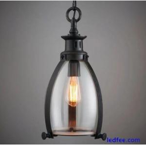 Modern Vintage Industrial Retro Bronze Glass Ceiling Lamp Shade Pendant Light